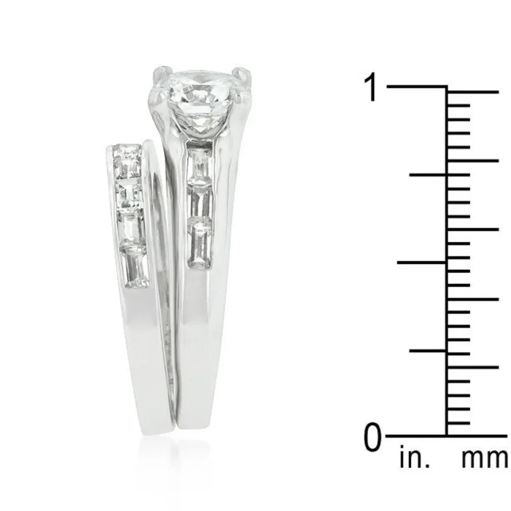 Rhodium Plated Stackable Ring Set - Picture 4 of 4